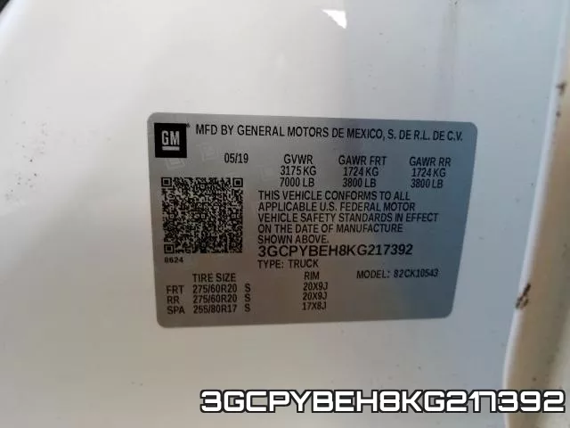 3GCPYBEH8KG217392 фото 2