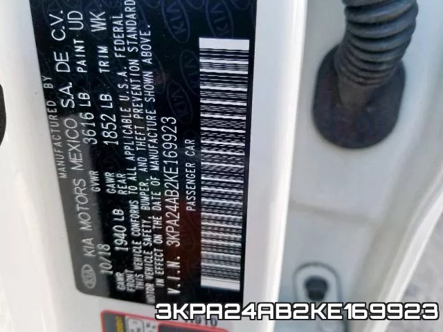 3KPA24AB2KE169923 фото 2
