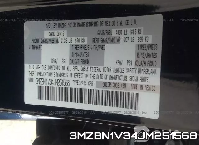 3MZBN1V34JM251568 фото 10