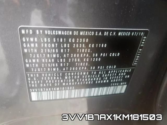 3VV1B7AX1KM181503 фото 2