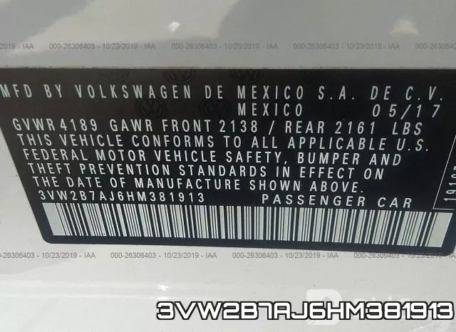 3VW2B7AJ6HM381913 фото 10