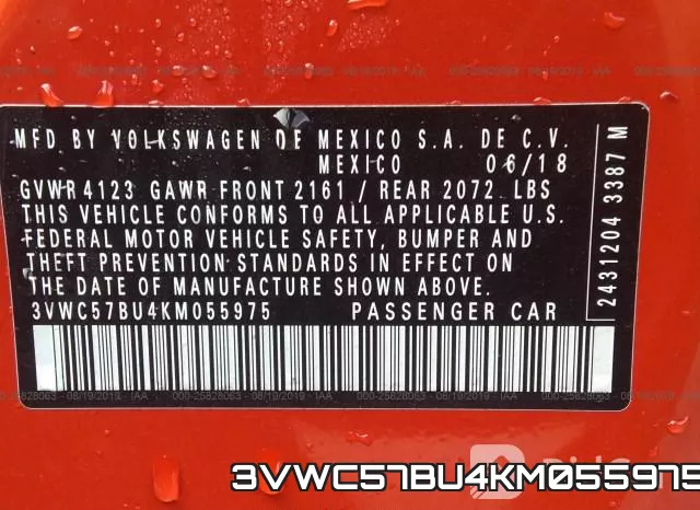3VWC57BU4KM055975 фото 10