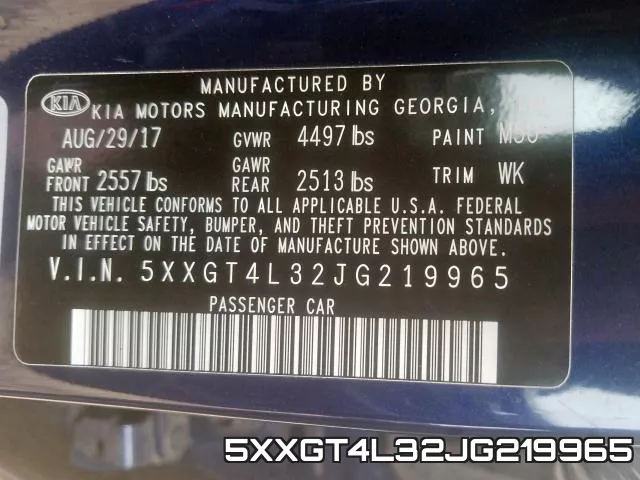 5XXGT4L32JG219965 фото 2