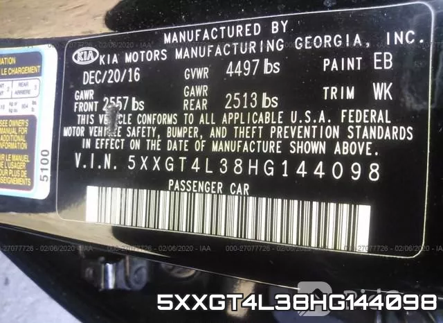 5XXGT4L38HG144098 фото 10