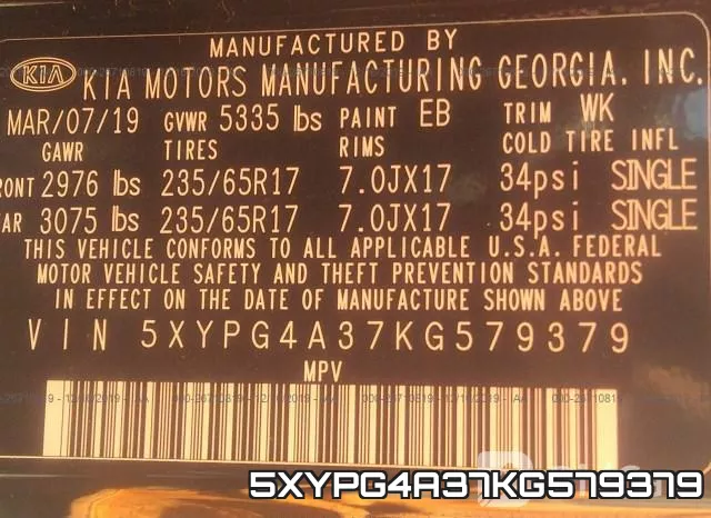 5XYPG4A37KG579379 фото 10