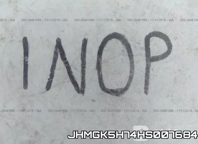 JHMGK5H74HS007684 фото 8