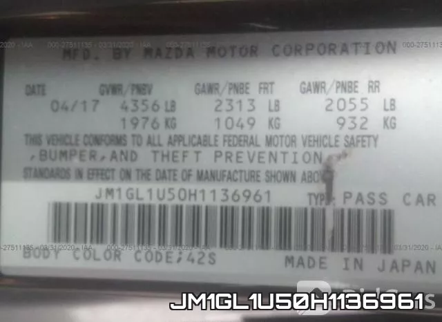 JM1GL1U50H1136961 фото 10