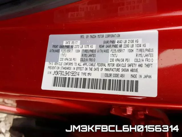 JM3KFBCL6H0156314 фото 2