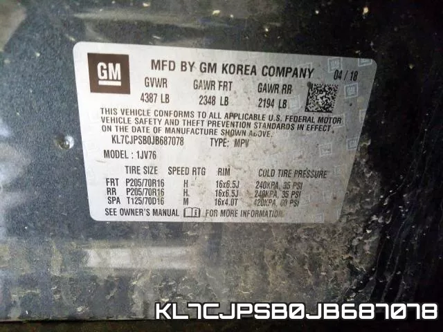 KL7CJPSB0JB687078 фото 2