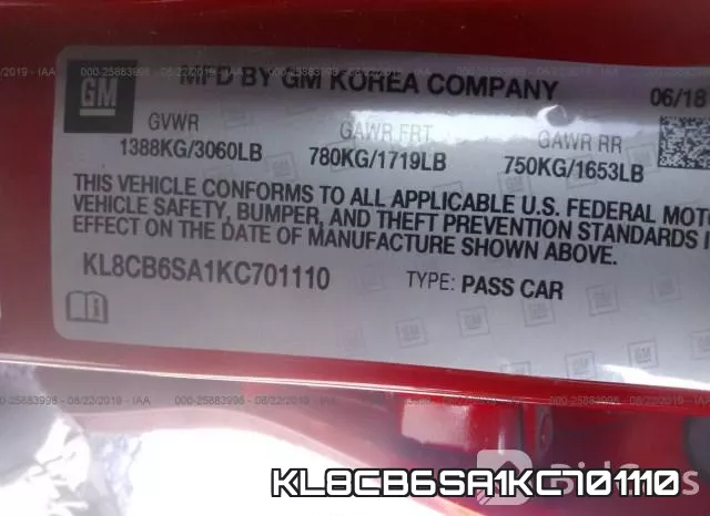KL8CB6SA1KC701110 фото 10