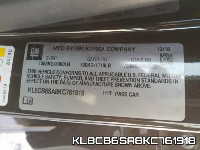 KL8CB6SA8KC761918 фото 2