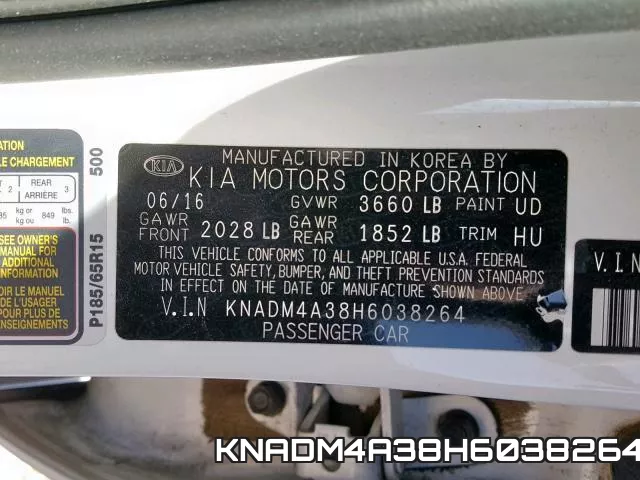 KNADM4A38H6038264 фото 2