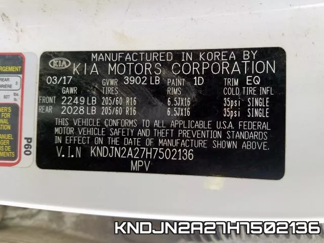 KNDJN2A27H7502136 фото 2