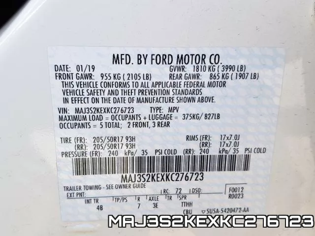 MAJ3S2KEXKC276723 фото 2