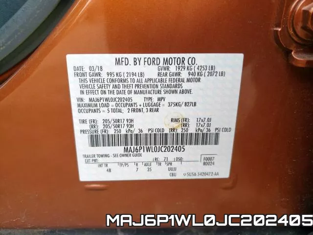 MAJ6P1WL0JC202405 фото 2