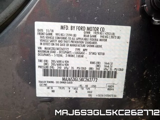 MAJ6S3GL5KC262772 фото 2