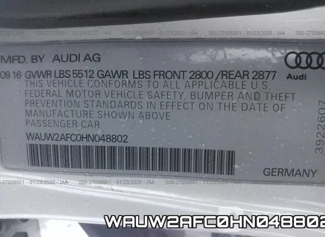 WAUW2AFC0HN048802 фото 10