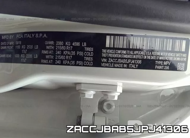 ZACCJBAB5JPJ41306 фото 10