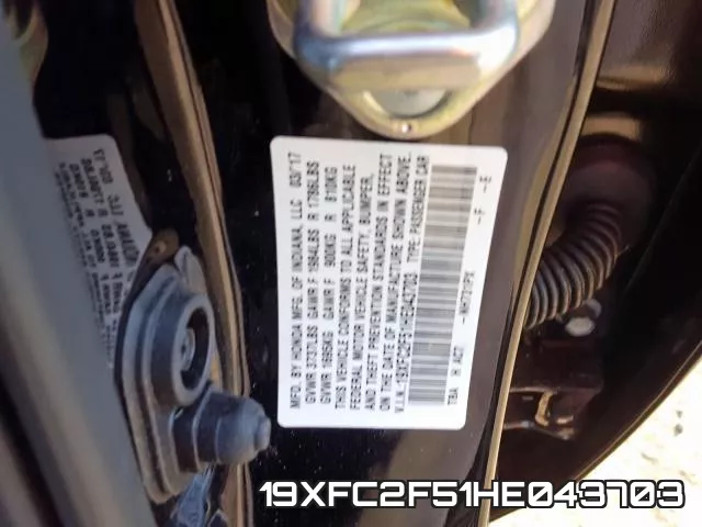 19XFC2F51HE043703 фото 2