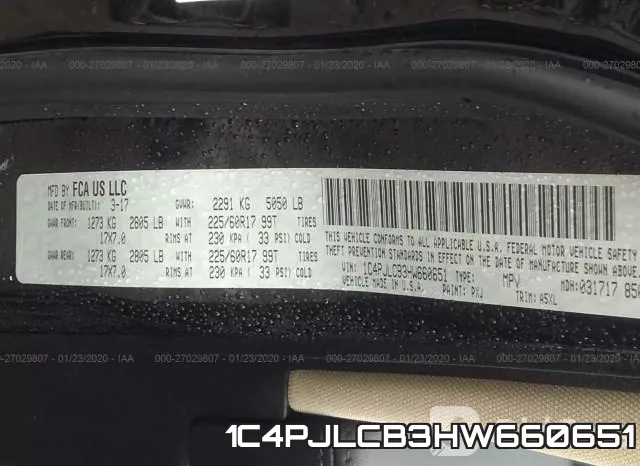 1C4PJLCB3HW660651 фото 10