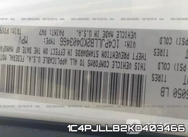 1C4PJLLB2KD403466 фото 10