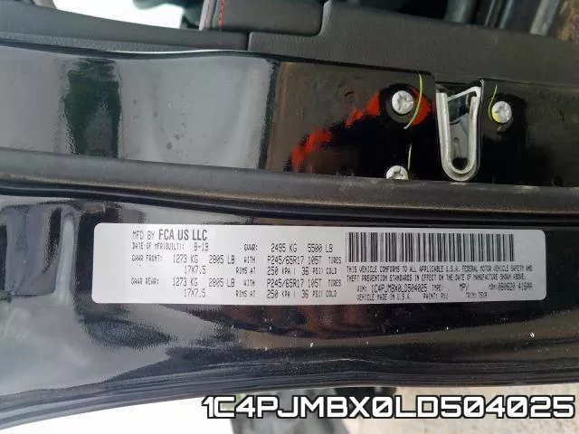 1C4PJMBX0LD504025 фото 2