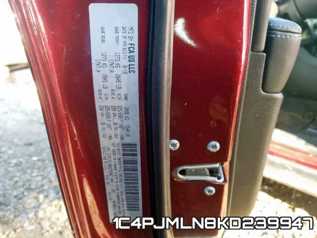 1C4PJMLN8KD239947 фото 2