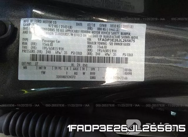 1FADP3E26JL265875 фото 10