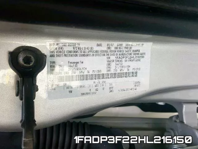 1FADP3F22HL216150 фото 2