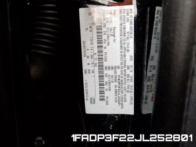 1FADP3F22JL252801 фото 2