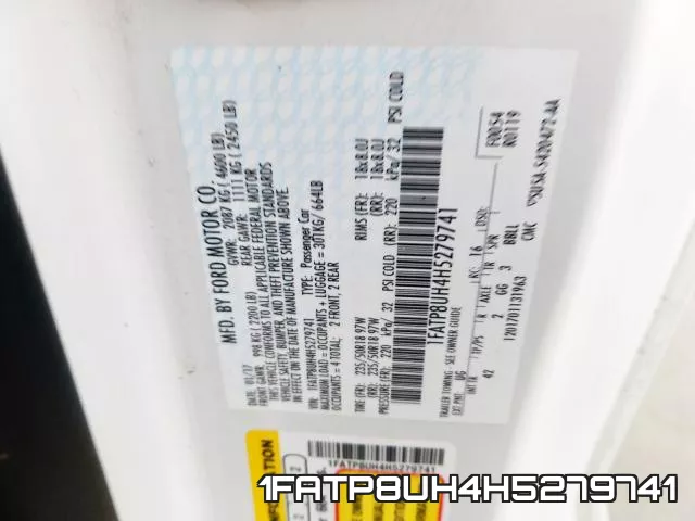 1FATP8UH4H5279741 фото 2