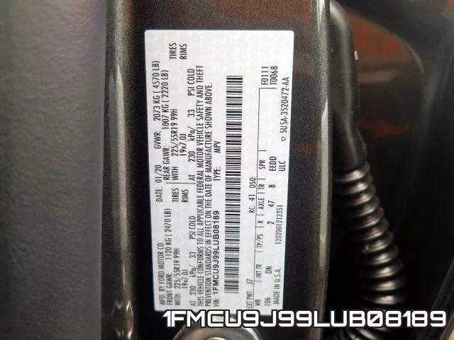 1FMCU9J99LUB08189 фото 2