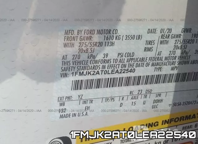 1FMJK2AT0LEA22540 фото 10