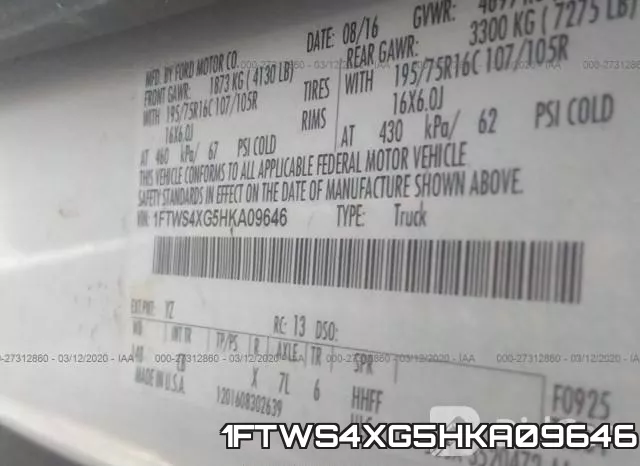 1FTWS4XG5HKA09646 фото 10