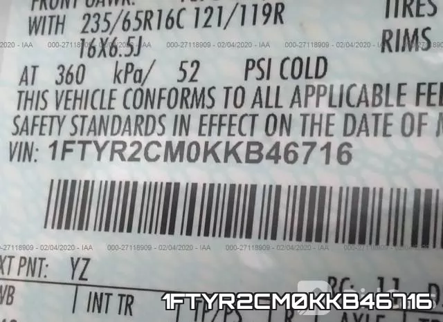 1FTYR2CM0KKB46716 фото 10