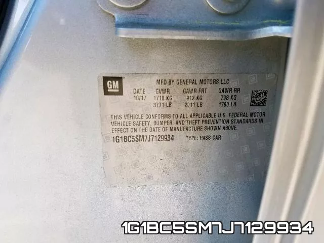 1G1BC5SM7J7129934 фото 2