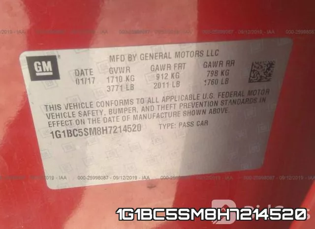 1G1BC5SM8H7214520 фото 10