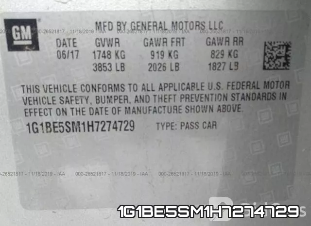 1G1BE5SM1H7274729 фото 10