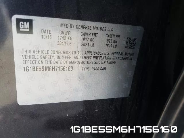 1G1BE5SM6H7156160 фото 2