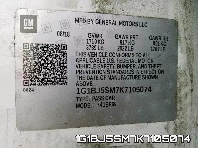 1G1BJ5SM7K7105074 фото 2