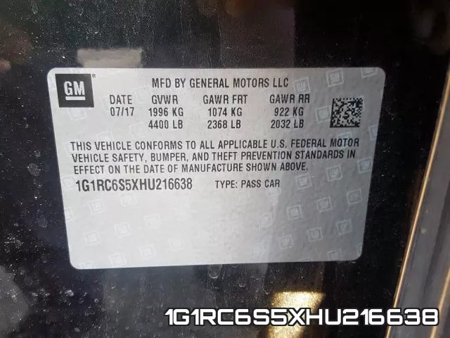 1G1RC6S5XHU216638 фото 2
