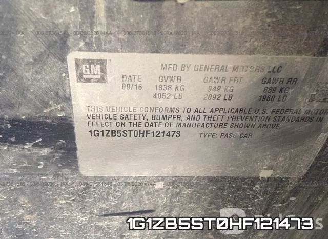1G1ZB5ST0HF121473 фото 10