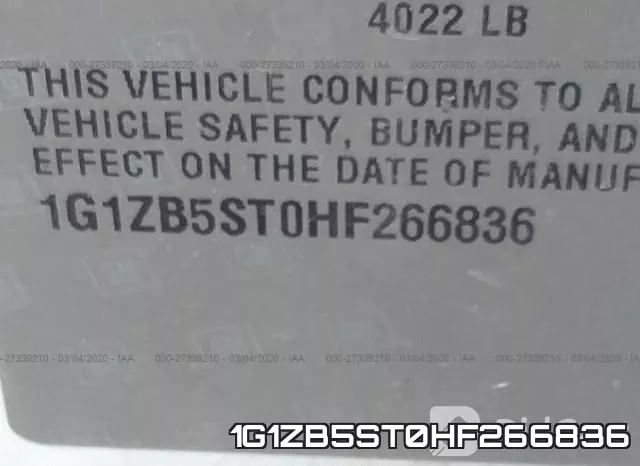 1G1ZB5ST0HF266836 фото 10