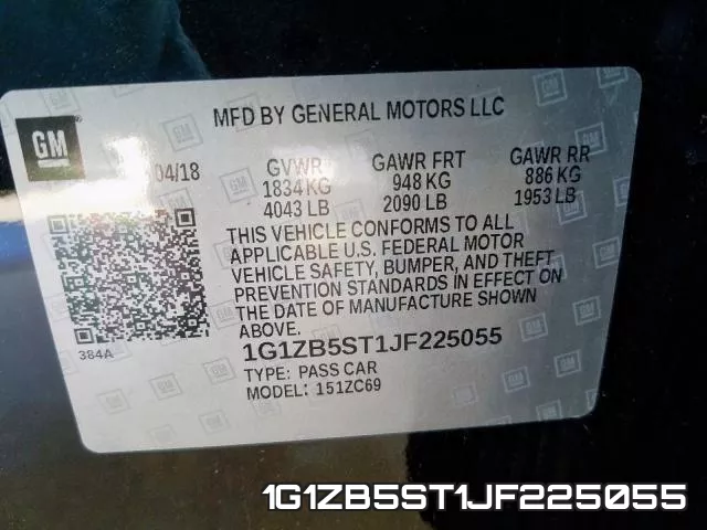 1G1ZB5ST1JF225055 фото 2