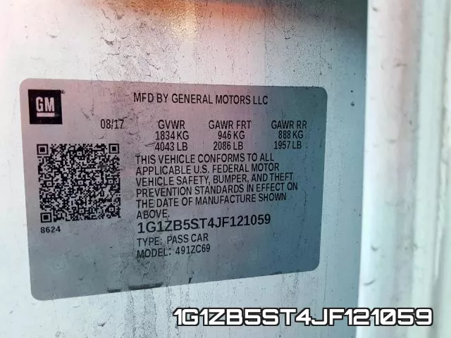 1G1ZB5ST4JF121059 фото 2
