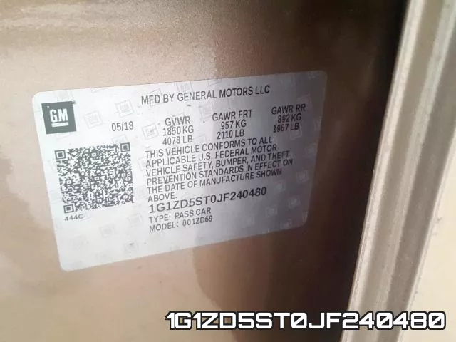 1G1ZD5ST0JF240480 фото 2