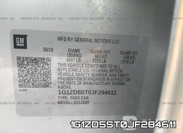 1G1ZD5ST0JF284611 фото 10