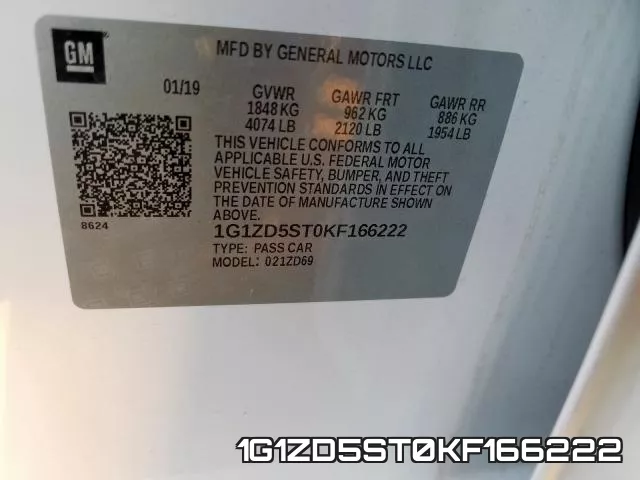 1G1ZD5ST0KF166222 фото 2