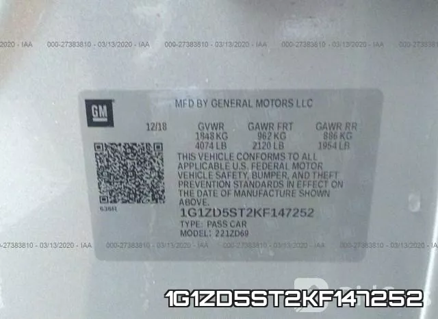 1G1ZD5ST2KF147252 фото 10