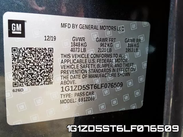 1G1ZD5ST6LF076509 фото 2